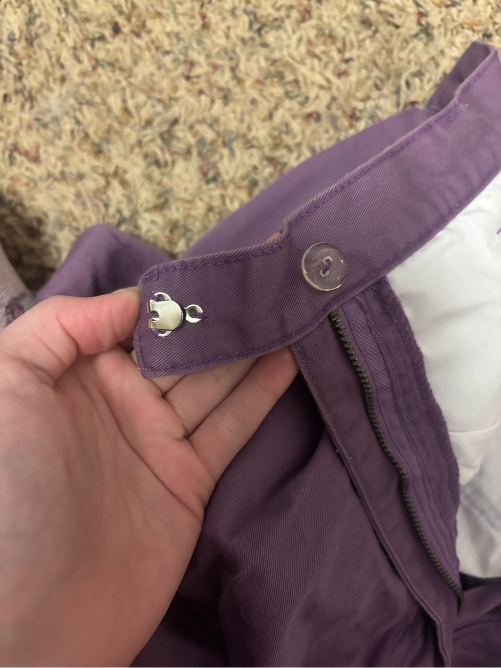White Stag Purple High-Waist Casual Bermuda Shorts - Picture 8 of 9